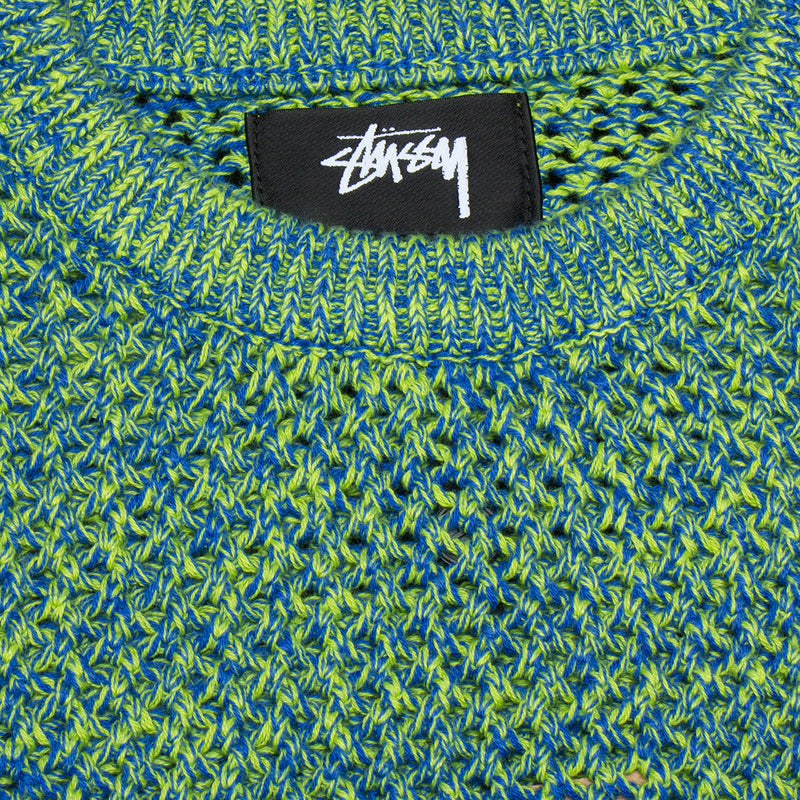 Stussy 2 Tone Loose Gauge Sweater Green / Blue