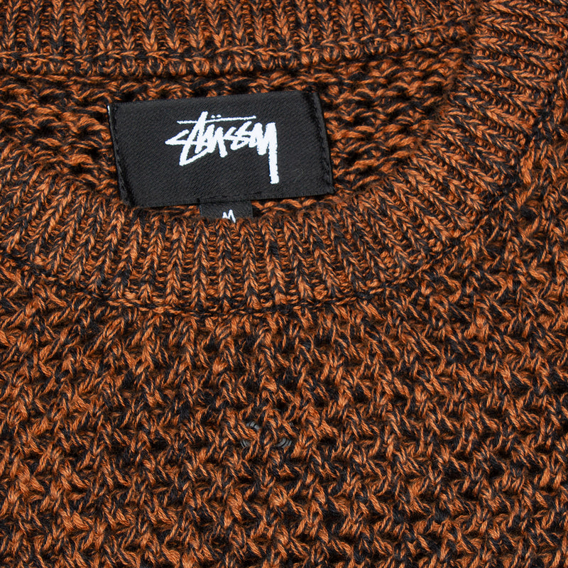 Stussy 2 Tone Loose Gauge Sweater / Orange