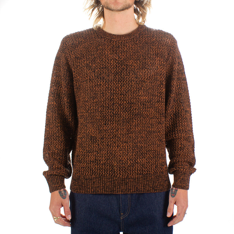 Stussy 2 Tone Loose Gauge Sweater / Orange