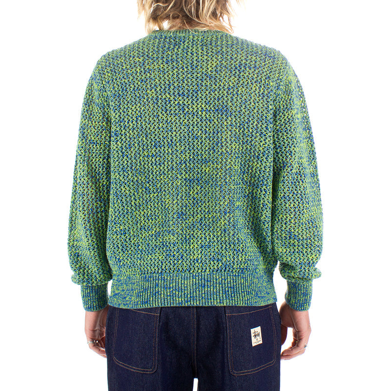 Stussy 2 Tone Loose Gauge Sweater Green / Blue