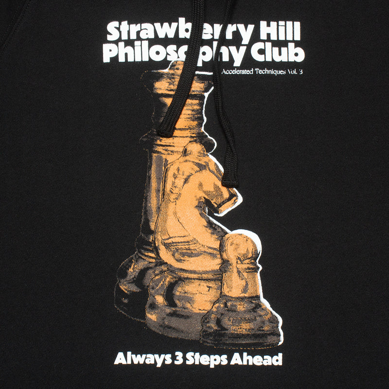 Strawberry Hill Philosophy Club | 3 Steps Ahead Hoodie Color : Black