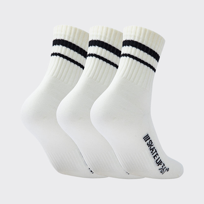 361° Everyday Socks (3 Pairs)：White