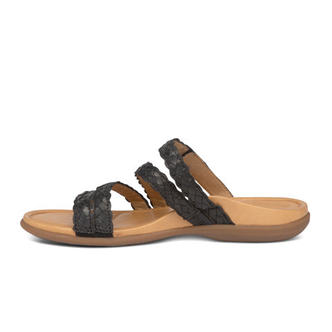 Aetrex Brielle Slide Sandal (Women) - Black Sandal - Slide - The Heel Shoe Fitters