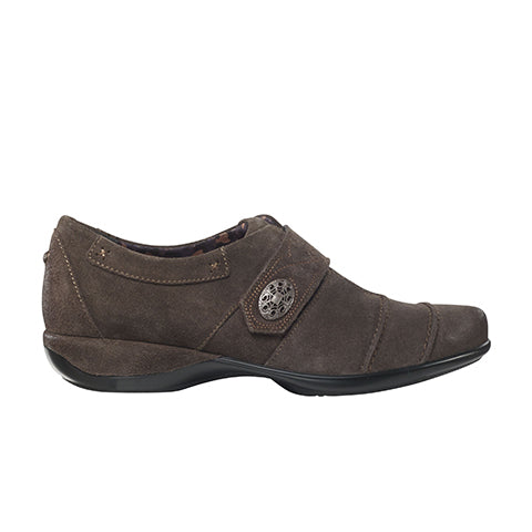 Aetrex Corinne Monk Strap (Women) - Brown Suede Dress-Casual - Monk Straps - The Heel Shoe Fitters