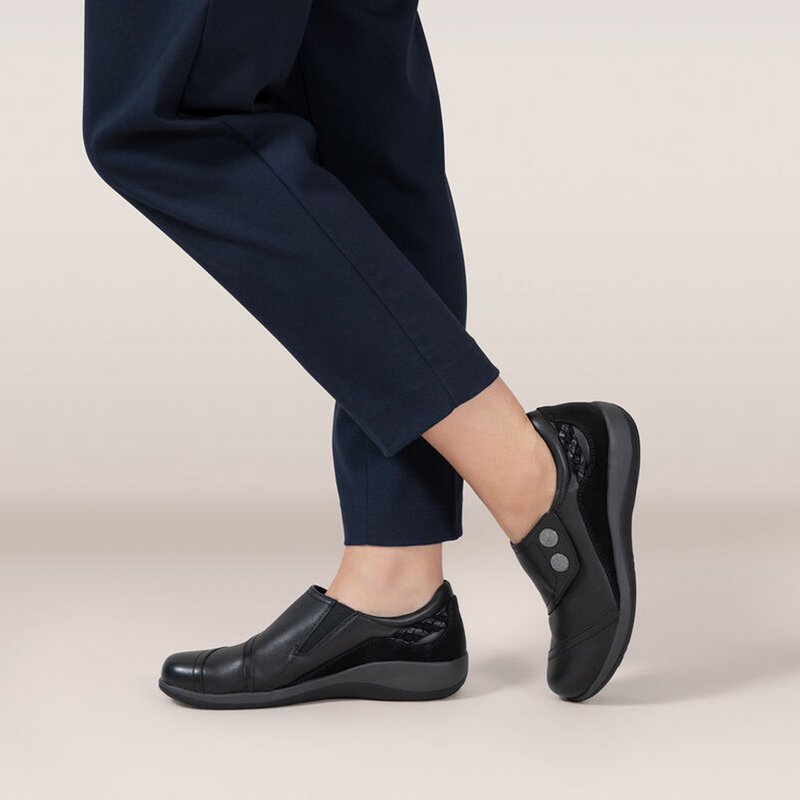 Aetrex Karina Slip On (Women) Dress-Casual - Monk Straps - The Heel Shoe Fitters