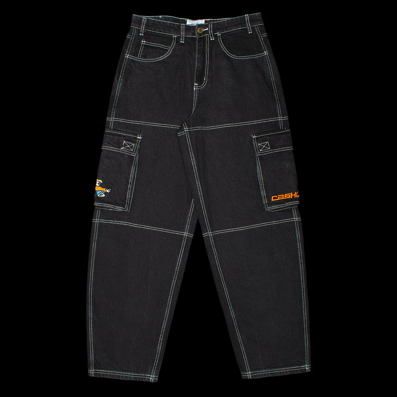 Cash Only Aleka Cargo Jeans   Washed Black