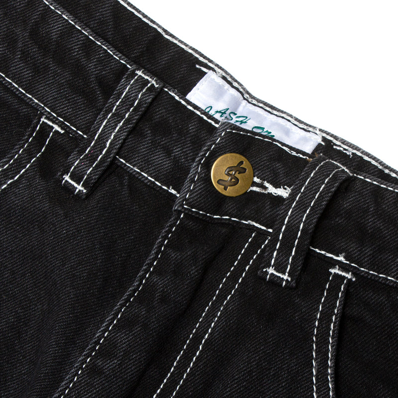 Cash Only Aleka Cargo Jeans   Washed Black