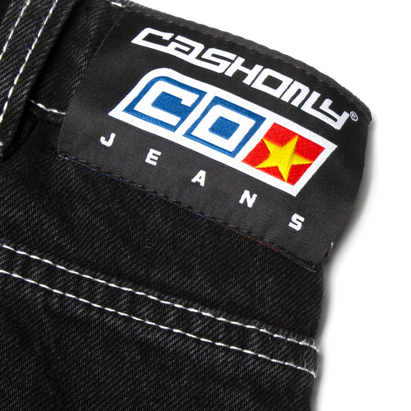 Cash Only Aleka Cargo Jeans   Washed Black