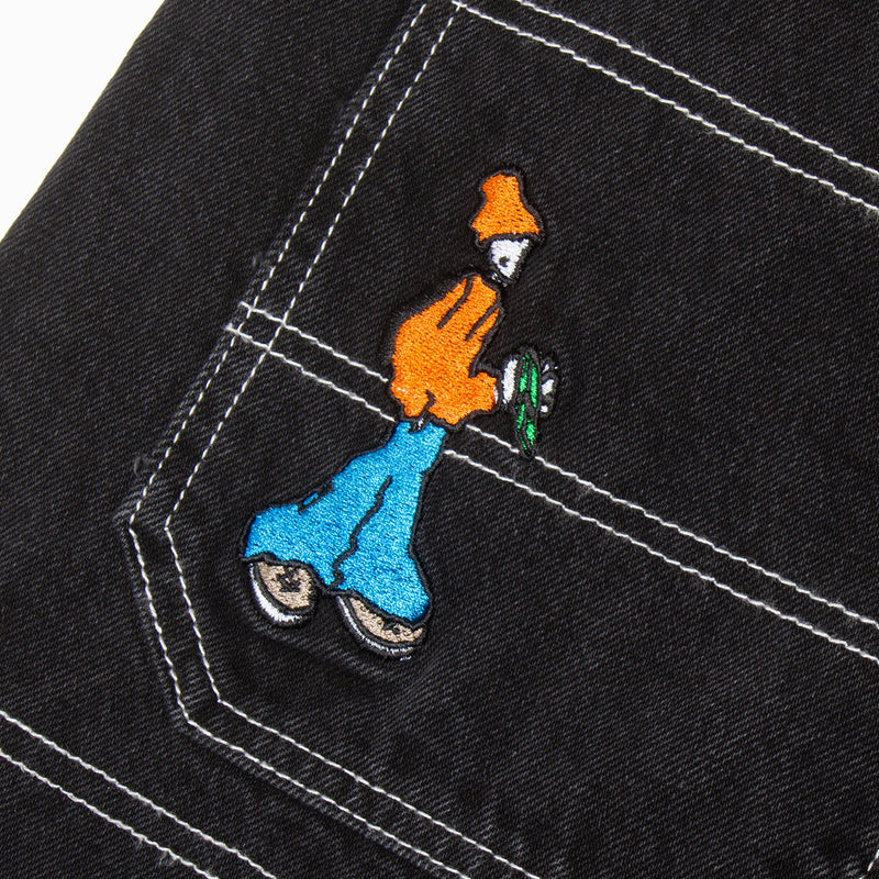 Cash Only Aleka Cargo Jeans   Washed Black