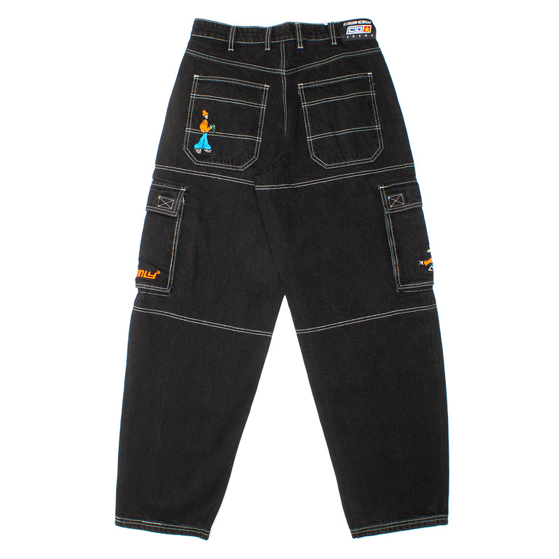 Cash Only Aleka Cargo Jeans   Washed Black