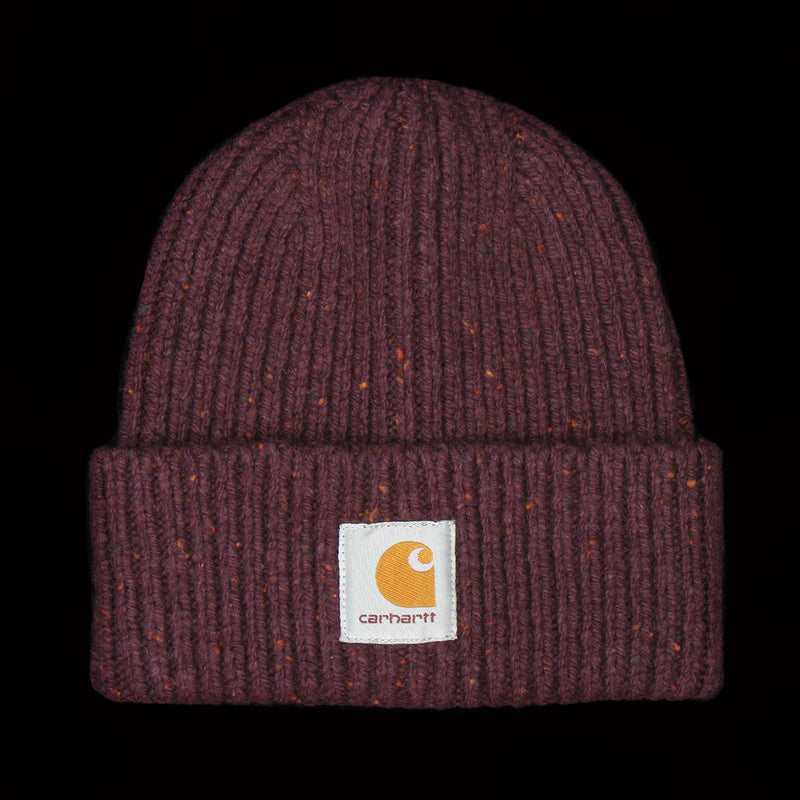 Carhartt WIP Anglistic Beanie : Speckled Dark Plum
