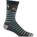 Quarter view Men's Darn Tough Sock style name Animal Haus Crelt in color Forest. Sku: 6066-FOREST