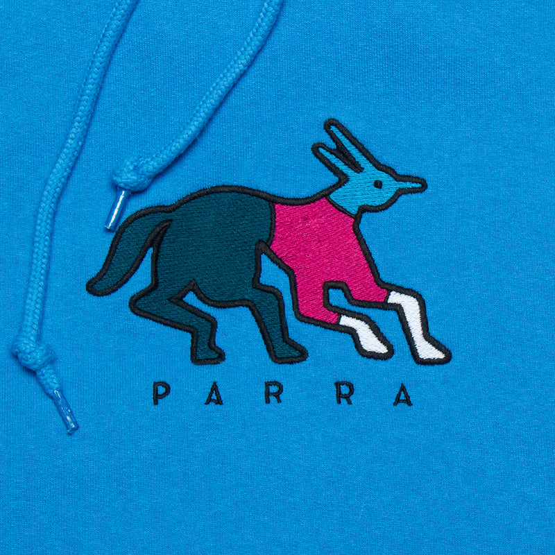 by Parra Anxious Dog Hooded Sweatshirt Greek Blue