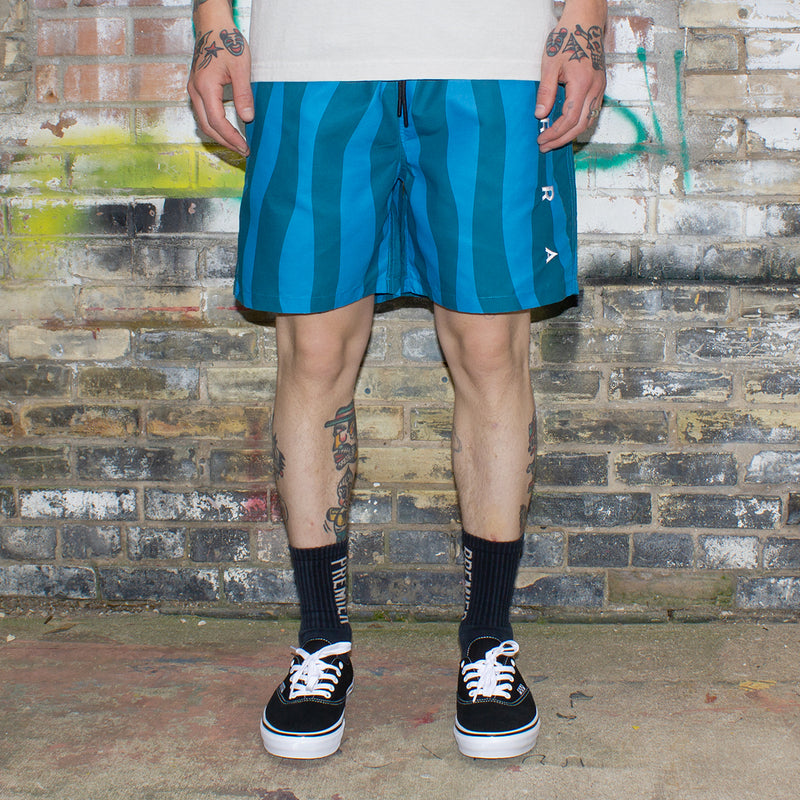 by Parra | Aqua Weed Waves Swim Shorts Style # 49445 Color : Greek Blue