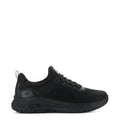 Men's black lace-up slip-resistant sneaker with textured cushioned sole
