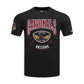 Men's black Arizona Cardinals graphic tee with Buffalo Arizona emblem on front