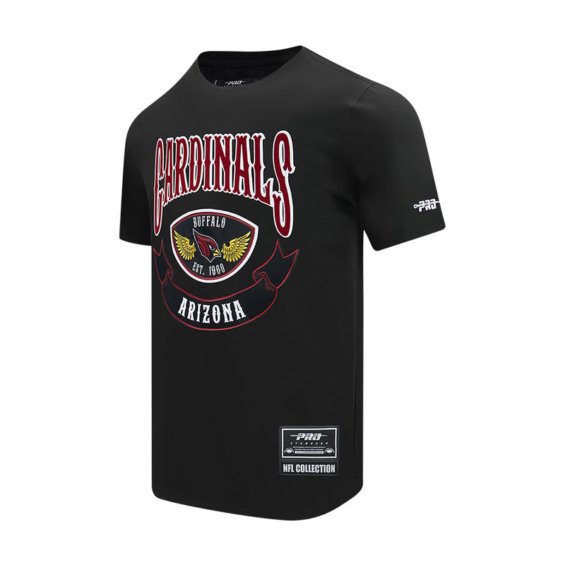 Men's black tee with front Arizona Cardinals crest and 'NFL Collection' label