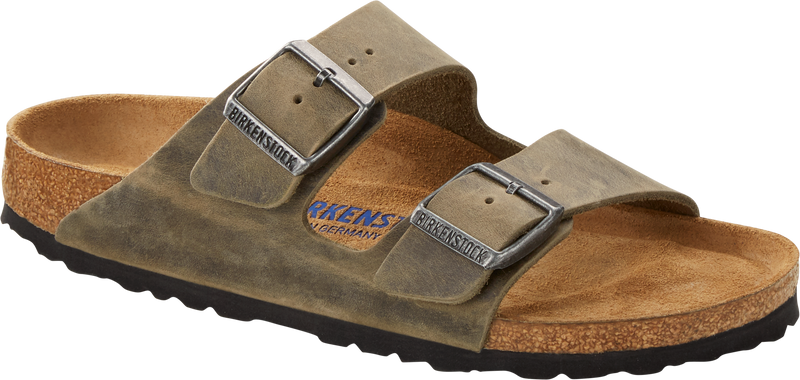 Arizona Men's Soft Footbed Faded Khaki Oiled Leather