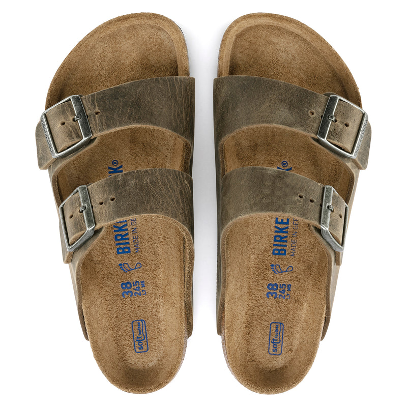 Arizona Men's Soft Footbed Faded Khaki Oiled Leather
