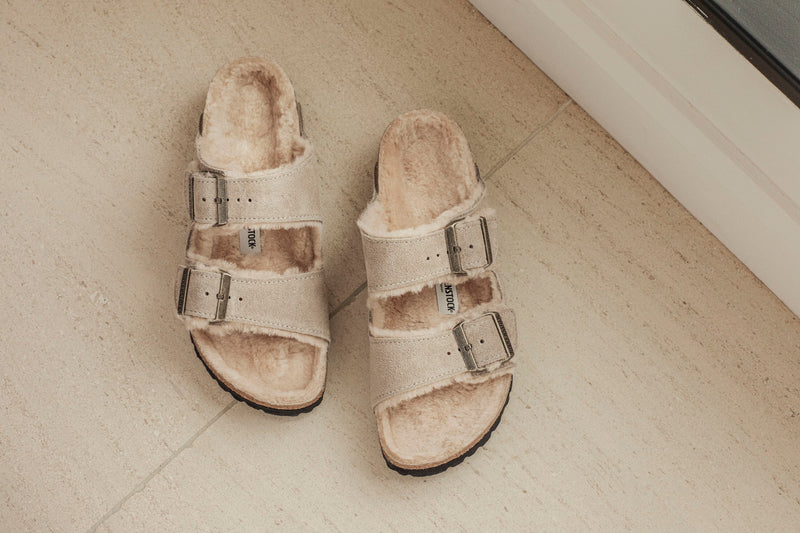 Arizona Shearling Taupe Suede