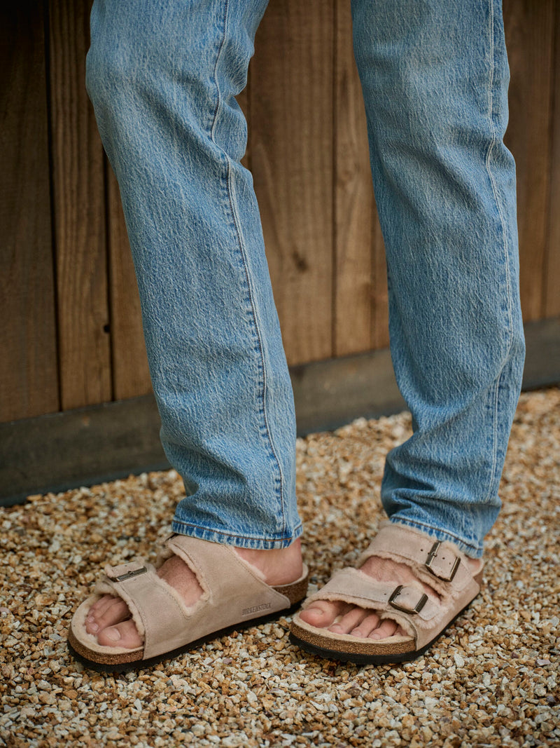 Arizona Shearling Taupe Suede