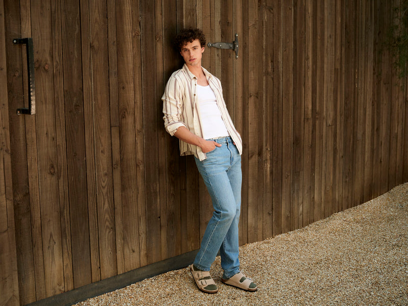Arizona Shearling Taupe Suede