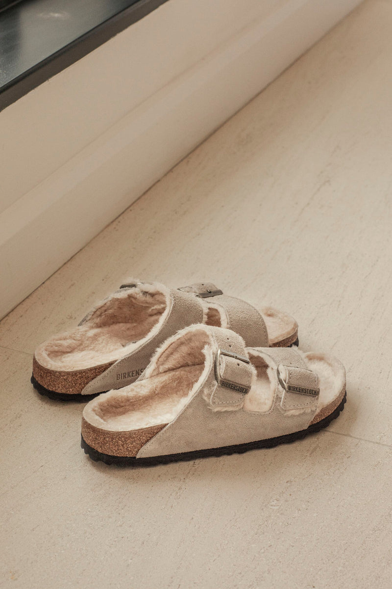 Arizona Shearling Taupe Suede