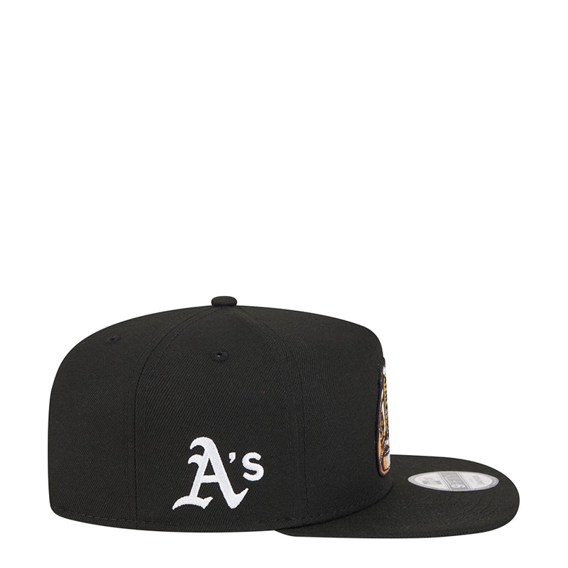 Black snapback cap with A's logo on the front panel