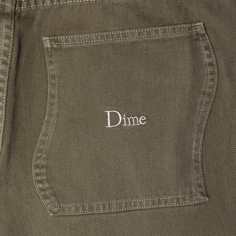 Dime Baggy Denim Jeans Color : Military Washed