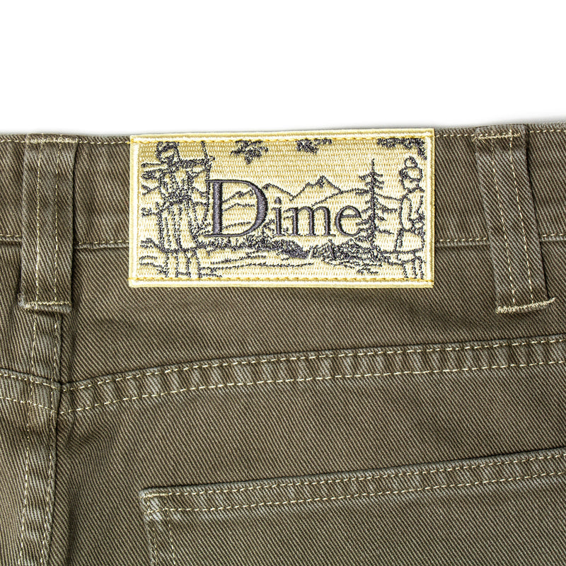 Dime Baggy Denim Jeans Color : Military Washed
