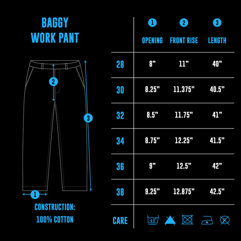 Premier Baggy Work Pant Black