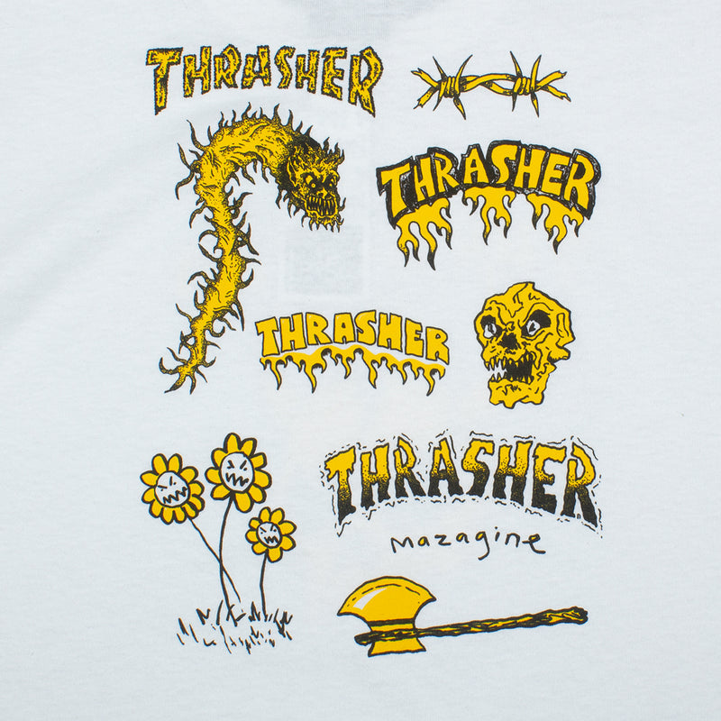 Thrasher Barbarian T-Shirt White  Edit alt text