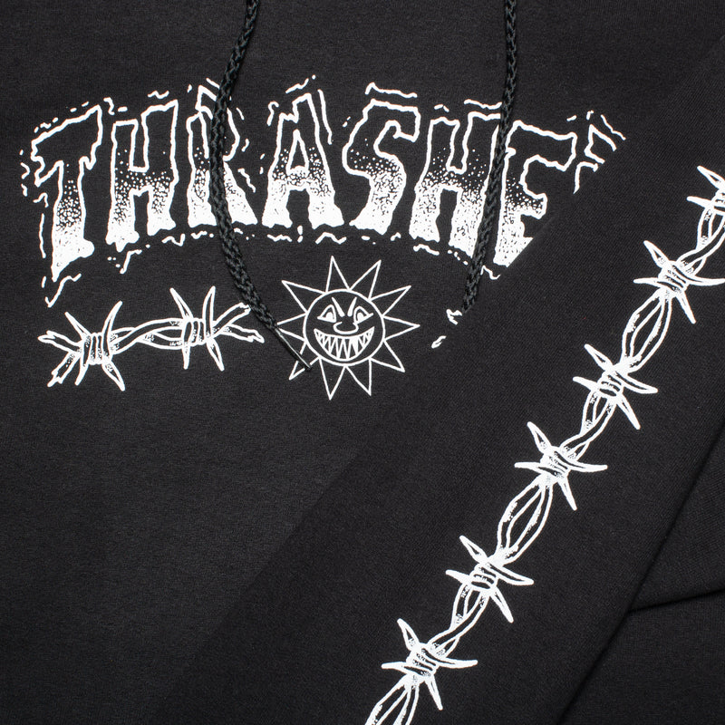 Thrasher Barbed Wire Hoodie Black  Edit alt text