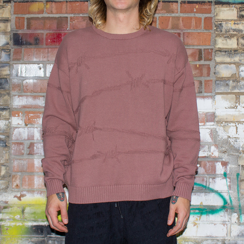 Fucking Awesome Barbwire Knit Sweater : Mauve