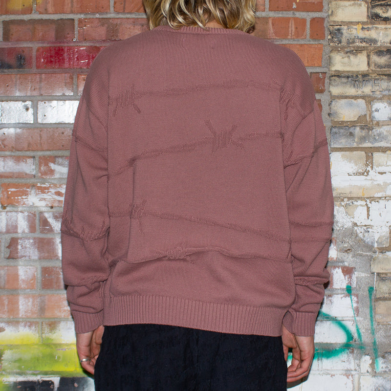 Fucking Awesome Barbwire Knit Sweater : Mauve