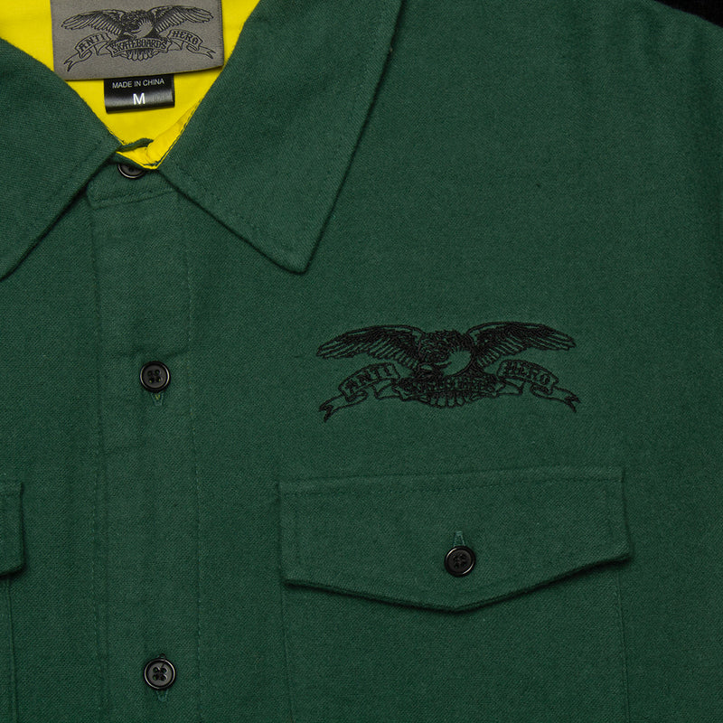 Anti Hero | Basic Eagle Flannel Color : Dark Green