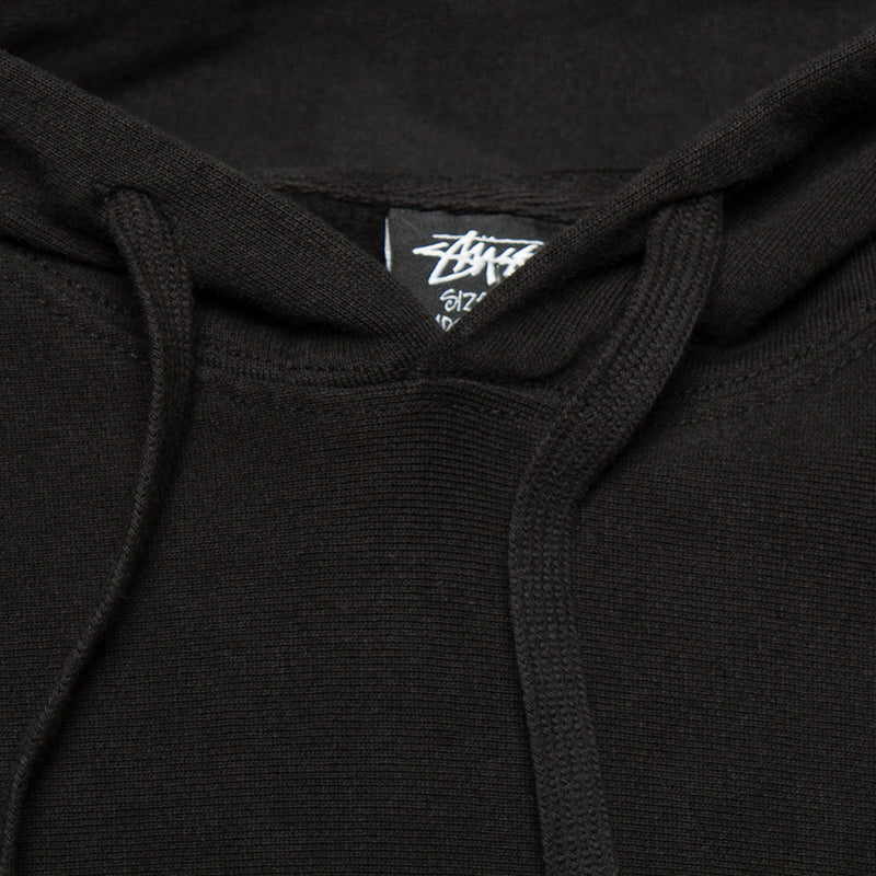 Basic Stussy Pigment Dyed Hoodie Style # 1924879 Color : Black
