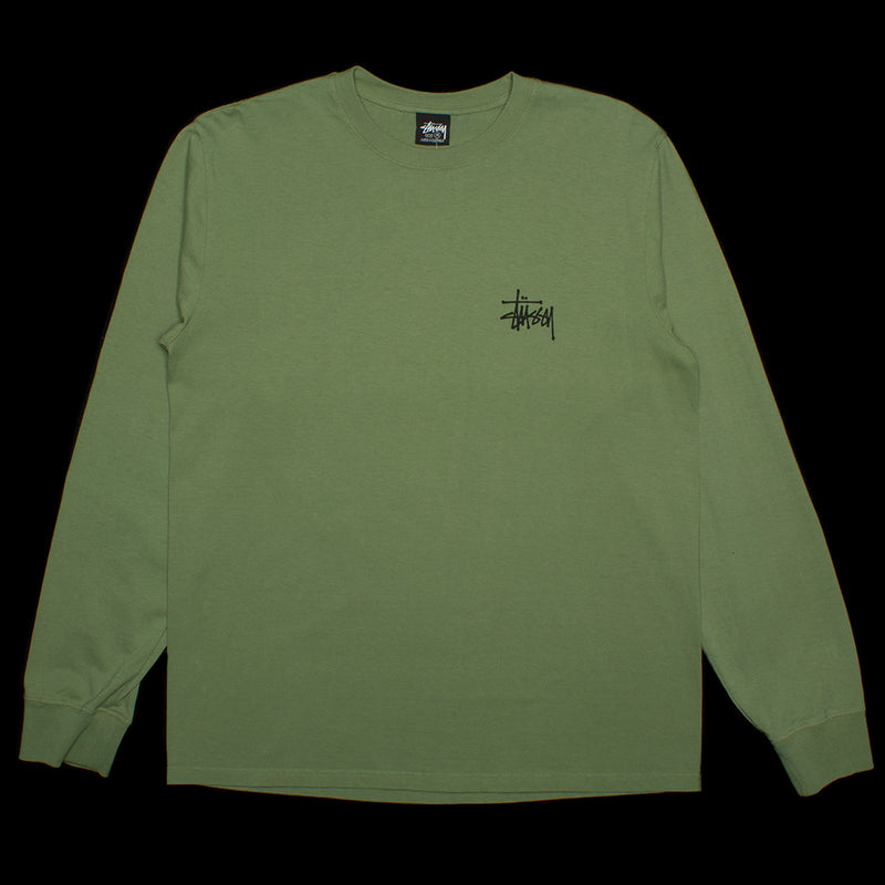 Basic Stussy Pigment Dyed L/S T-Shirt Artichoke