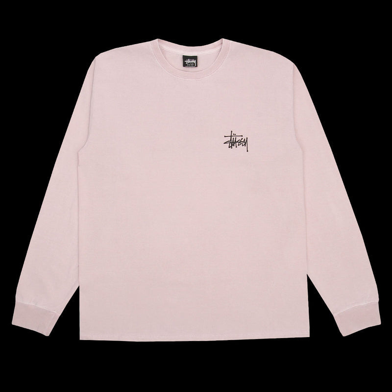Basic Stussy Pigment Dyed L/S T-Shirt Blush