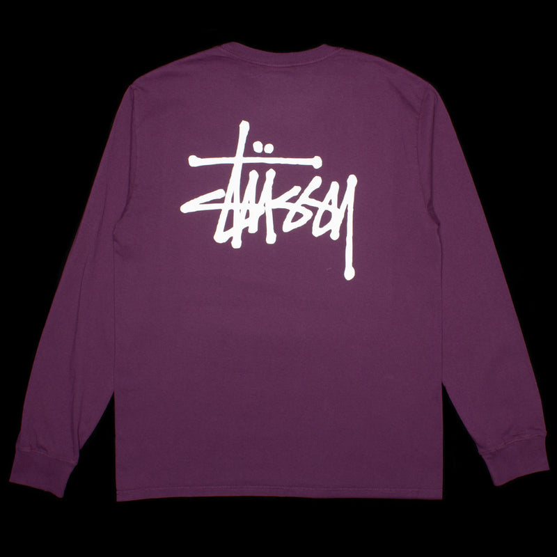 Basic Stussy Pigment Dyed L/S T-Shirt Style # 1994879 Color : Purple
