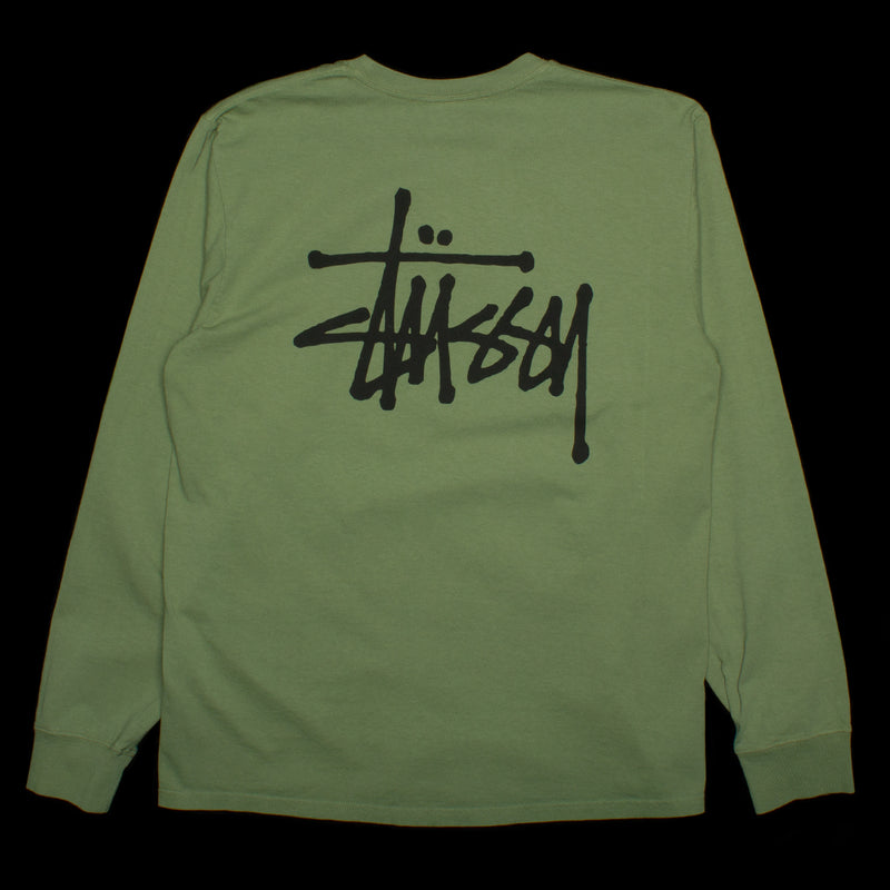 Basic Stussy Pigment Dyed L/S T-Shirt Artichoke