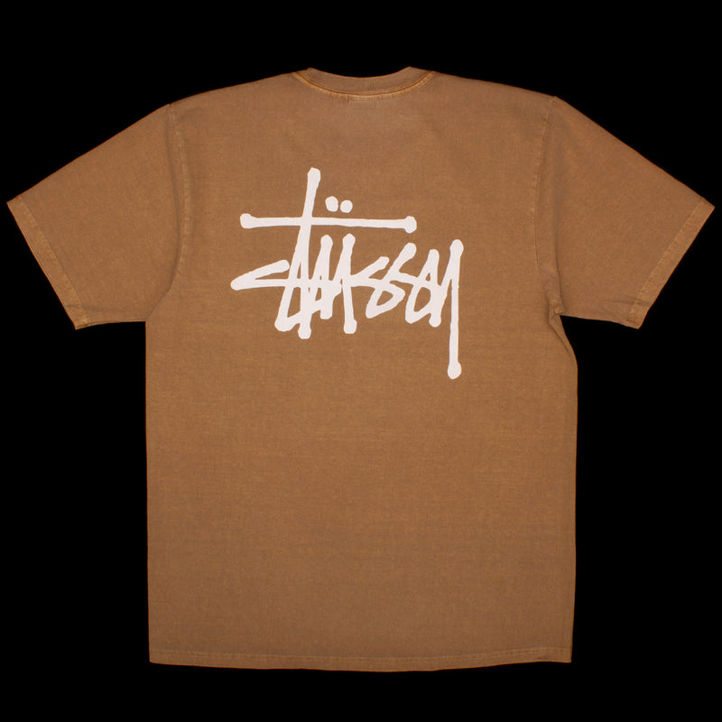 Basic Stussy Pigment Dyed T-Shirt Almond  Edit alt text