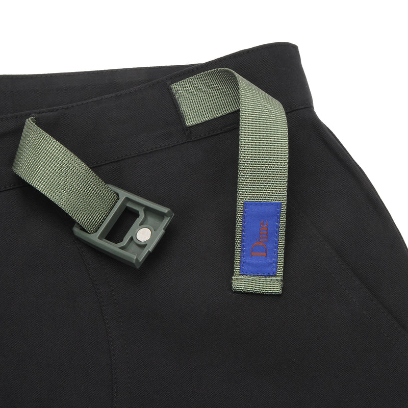 Dime | Belted Twill Pants Dark Charcoal