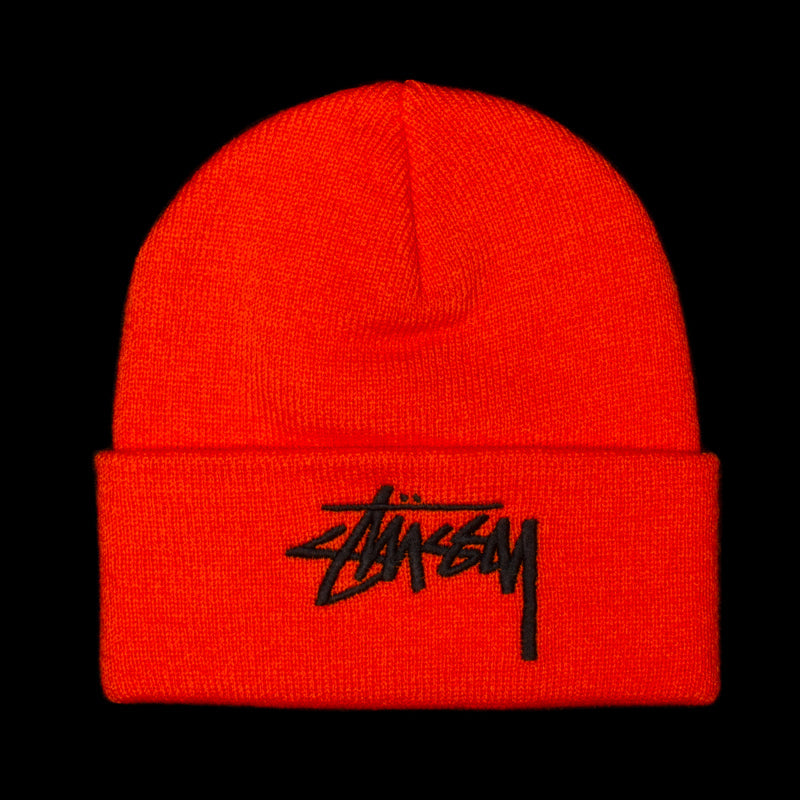 Stussy Big Stock Cuff Beanie : Orange