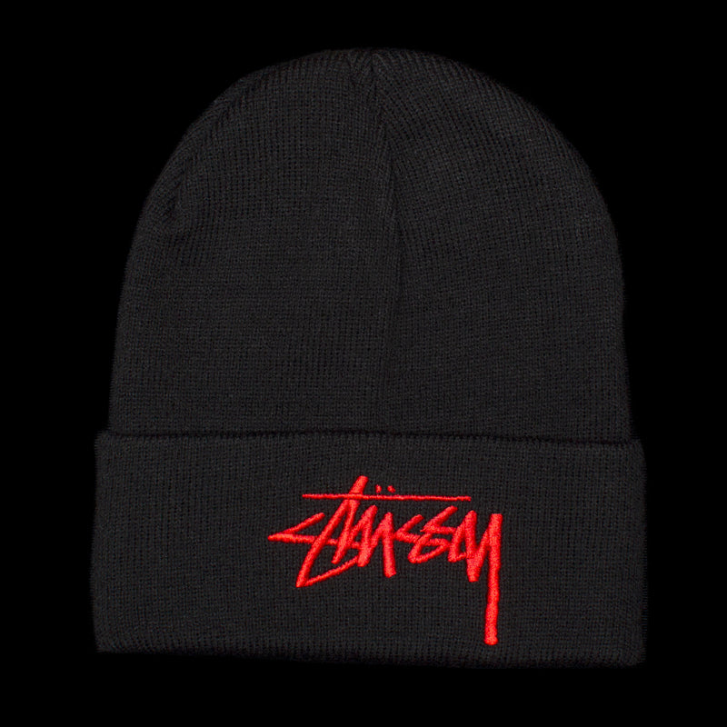 Stussy Big Stock Cuff Beanie : Black