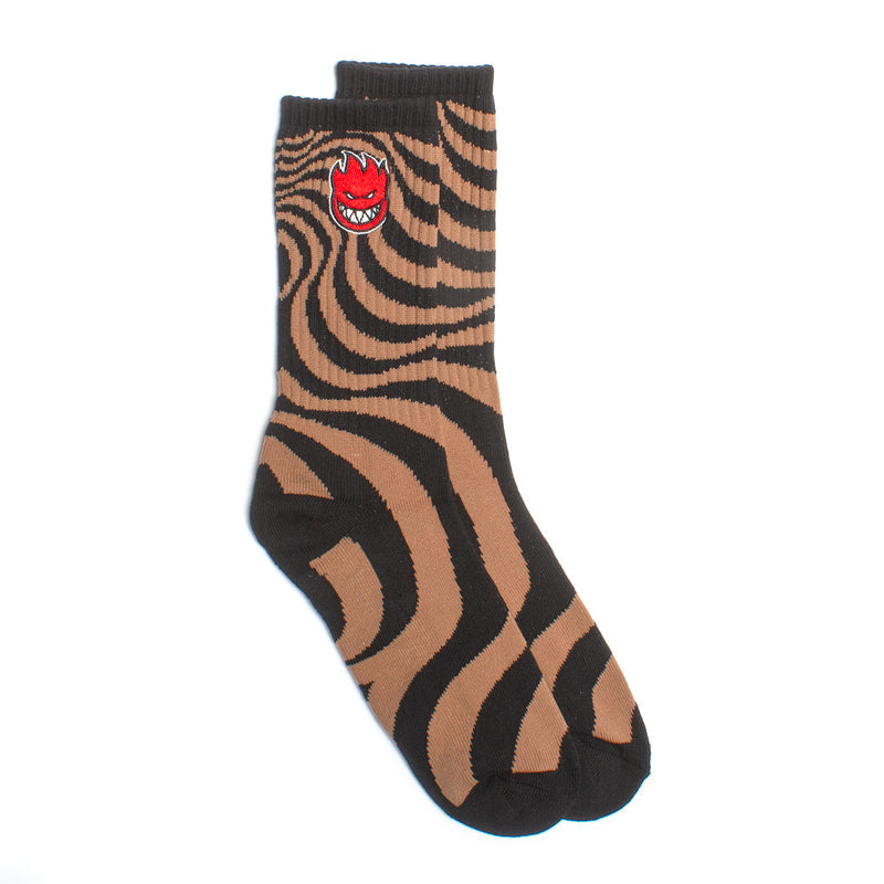 Spitfire Bighead Fill Sock  Black / Brown / Red