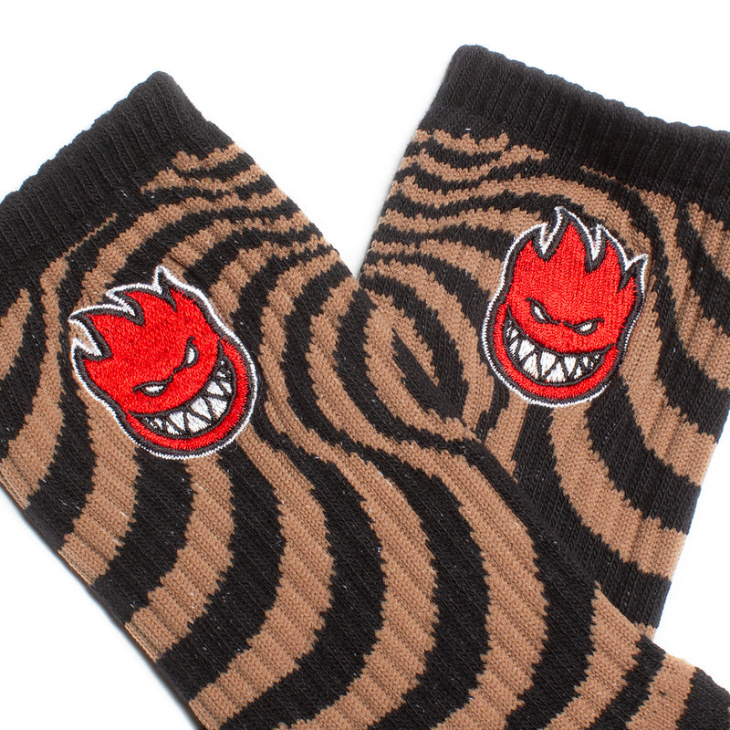Spitfire Bighead Fill Sock  Black / Brown / Red
