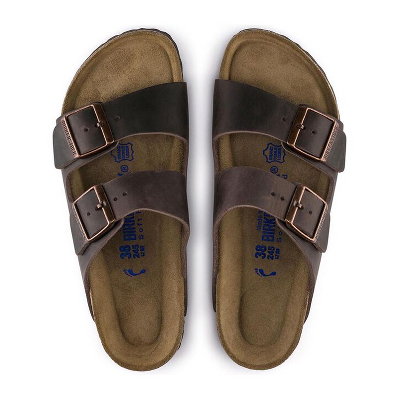 Birkenstock Arizona Soft Footbed Slide Sandal (Unisex) - Habana Oiled Leather Sandal - Slide - The Heel Shoe Fitters