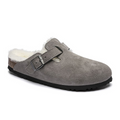 Birkenstock Boston Suede/Shearling Clog (Women) Dress-Casual - Clogs & Mules - The Heel Shoe Fitters