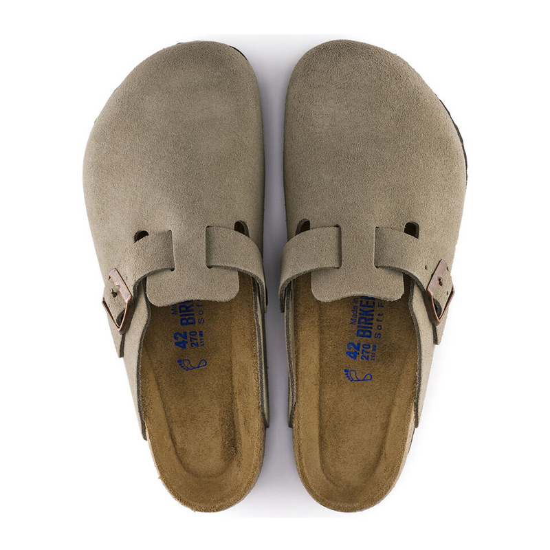 Birkenstock Boston Suede Soft Footbed Clog (Unisex) Dress-Casual - Clogs & Mules - The Heel Shoe Fitters